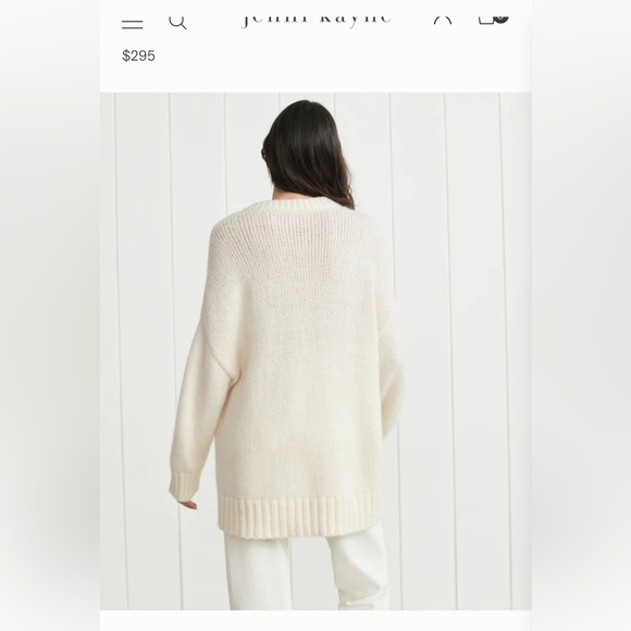 Jenni Kayne Cream Cocoon Crewneck Sweater - Picture 3 of 7